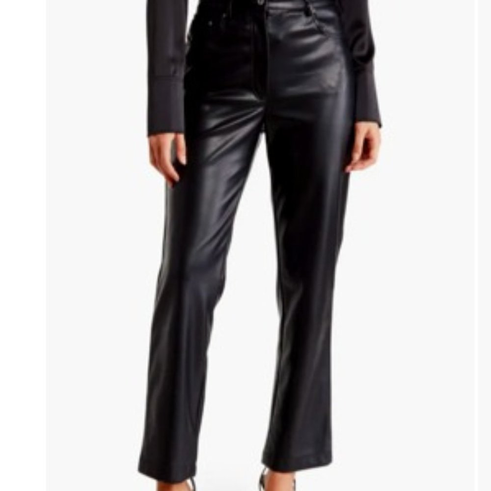 Avec Les Filies Faux Leather Pants